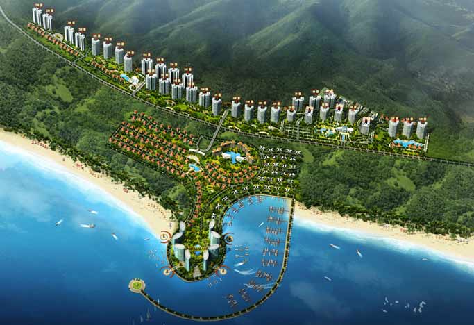5公里的私属海岸线 山海韵·龙栖湾(乐东)   一线背山面海楼盘