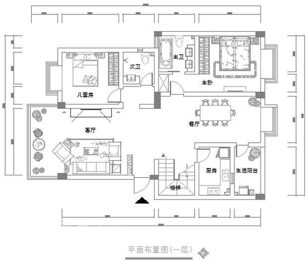 作品名称:舒适空间_180平层