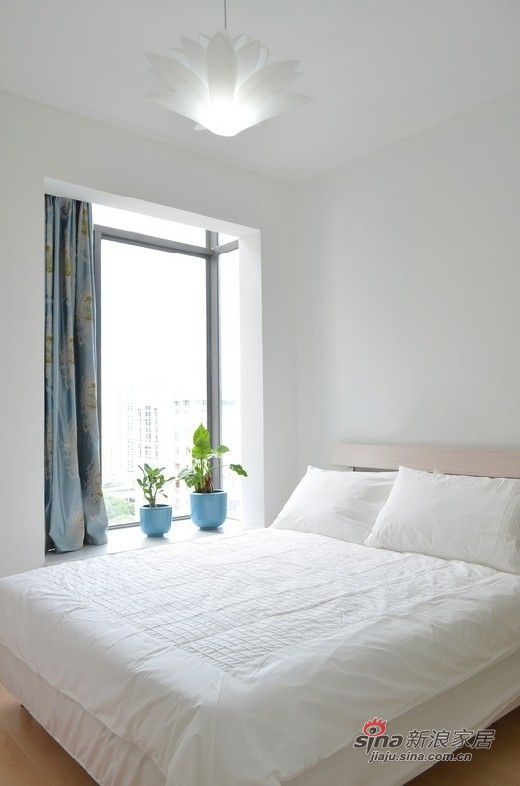 突破传统卧室透明墙 清爽120平简约新房图片