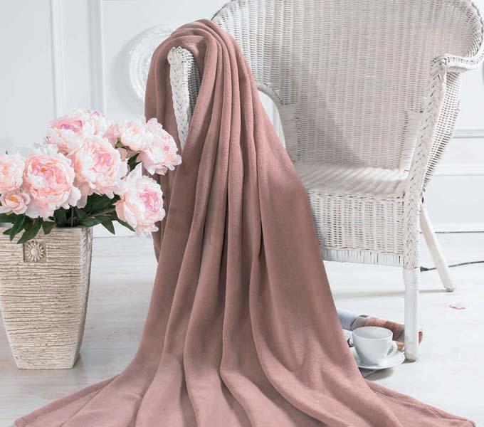 珑棉家纺优质素色珊瑚绒毯(深驼)加厚型产品价