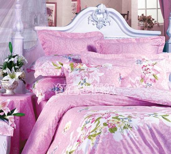 红富士高级被套床单四件套-皇后花园·粉红产